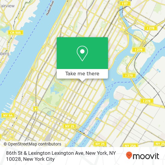 Mapa de 86th St & Lexington Lexington Ave, New York, NY 10028