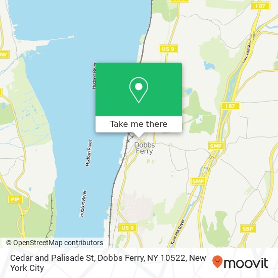 Cedar and Palisade St, Dobbs Ferry, NY 10522 map