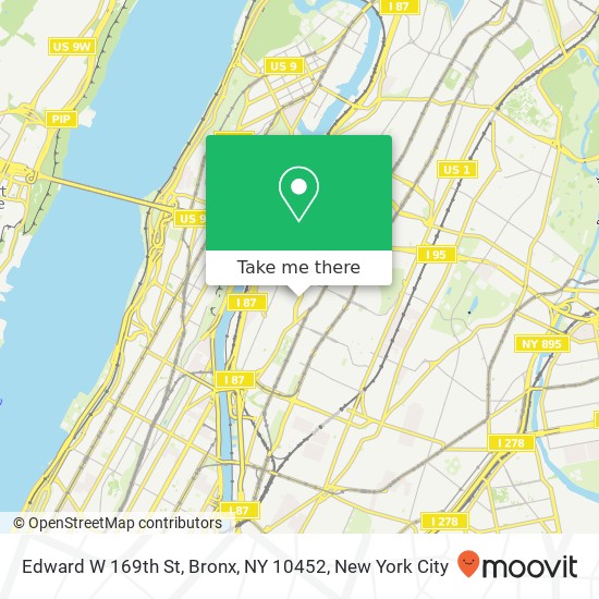 Mapa de Edward W 169th St, Bronx, NY 10452