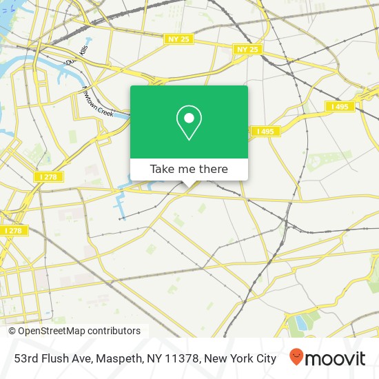 53rd Flush Ave, Maspeth, NY 11378 map