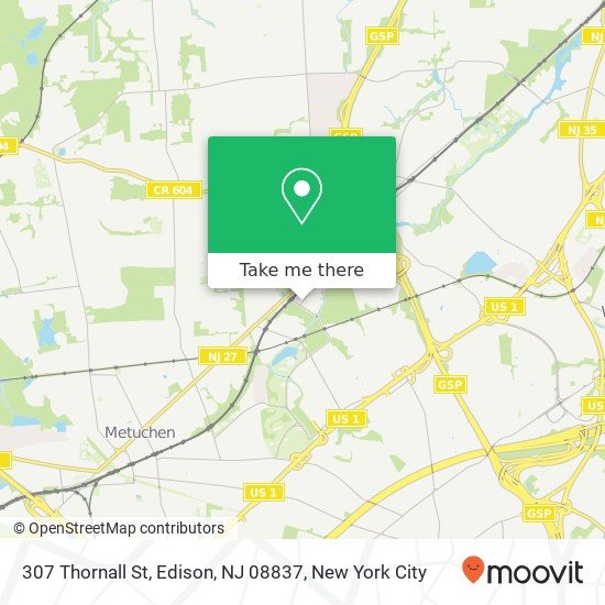 307 Thornall St, Edison, NJ 08837 map