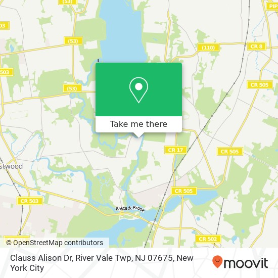 Clauss Alison Dr, River Vale Twp, NJ 07675 map