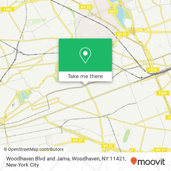 Mapa de Woodhaven Blvd and Jama, Woodhaven, NY 11421