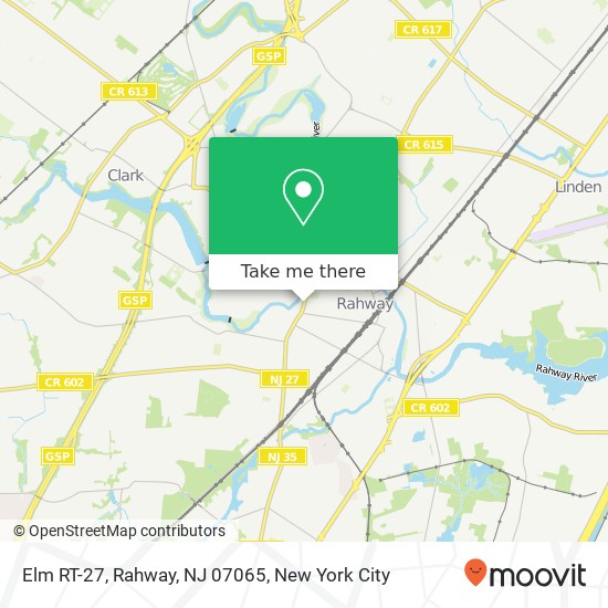 Mapa de Elm RT-27, Rahway, NJ 07065