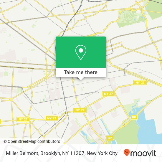 Mapa de Miller Belmont, Brooklyn, NY 11207