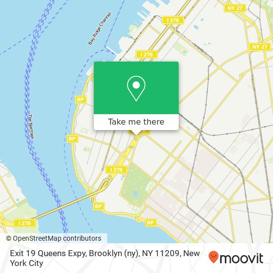 Mapa de Exit 19 Queens Expy, Brooklyn (ny), NY 11209
