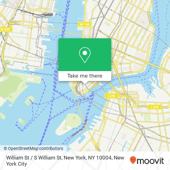 William St / S William St, New York, NY 10004 map