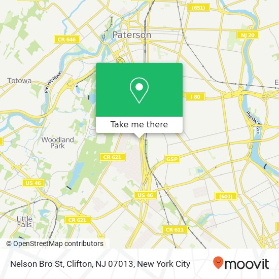 Nelson Bro St, Clifton, NJ 07013 map