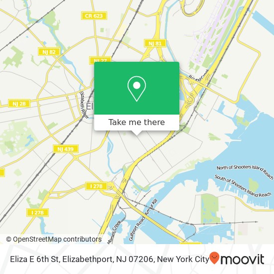 Eliza E 6th St, Elizabethport, NJ 07206 map