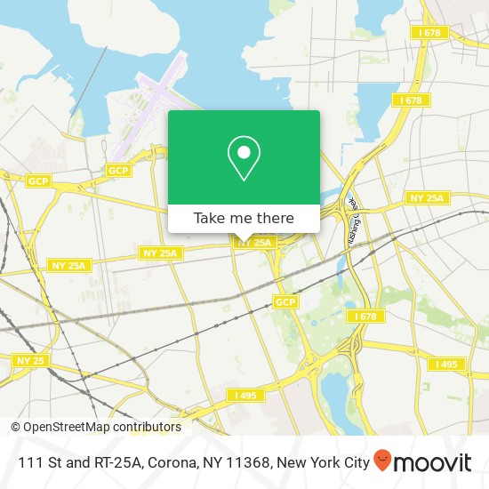 Mapa de 111 St and RT-25A, Corona, NY 11368
