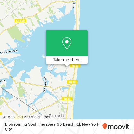 Mapa de Blossoming Soul Therapies, 36 Beach Rd