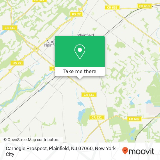 Mapa de Carnegie Prospect, Plainfield, NJ 07060