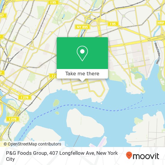 Mapa de P&G Foods Group, 407 Longfellow Ave