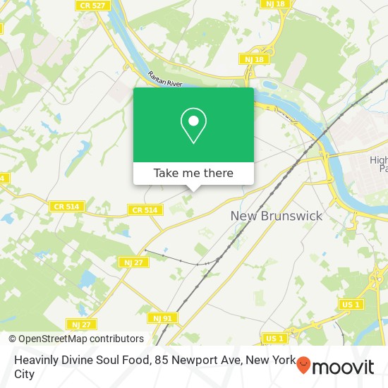 Mapa de Heavinly Divine Soul Food, 85 Newport Ave