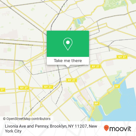 Livonia Ave and Pennsy, Brooklyn, NY 11207 map