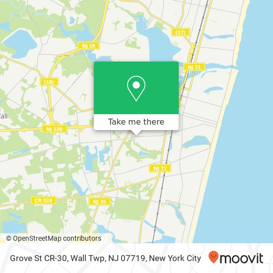 Grove St CR-30, Wall Twp, NJ 07719 map
