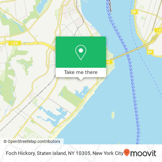 Mapa de Foch Hickory, Staten Island, NY 10305