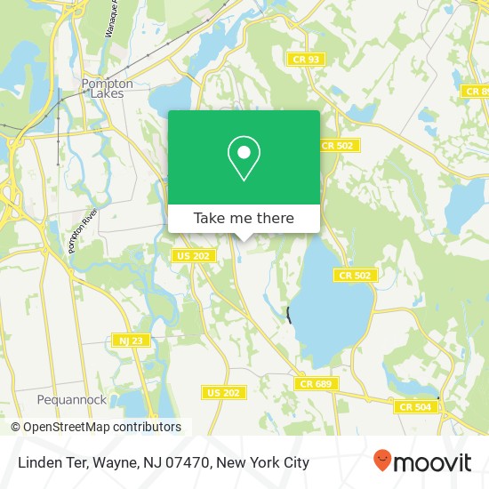 Mapa de Linden Ter, Wayne, NJ 07470