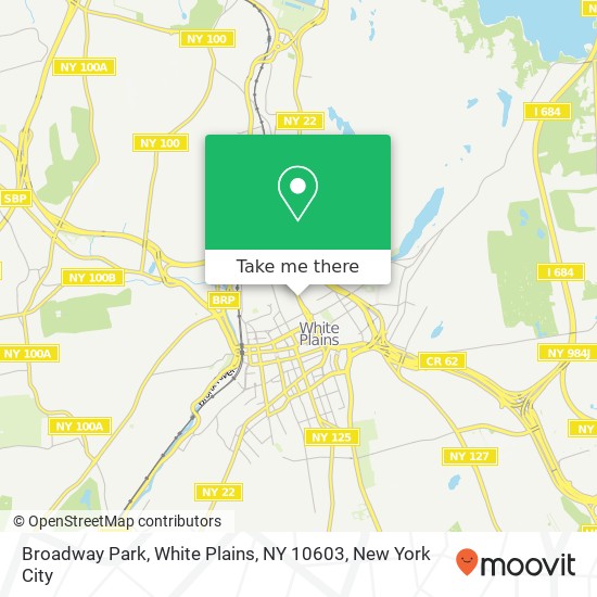 Mapa de Broadway Park, White Plains, NY 10603