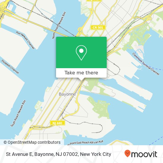 St Avenue E, Bayonne, NJ 07002 map