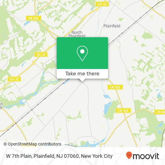 Mapa de W 7th Plain, Plainfield, NJ 07060