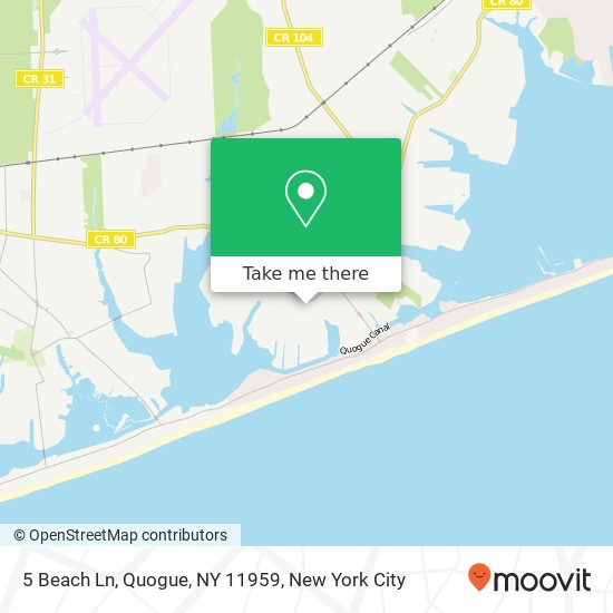 5 Beach Ln, Quogue, NY 11959 map