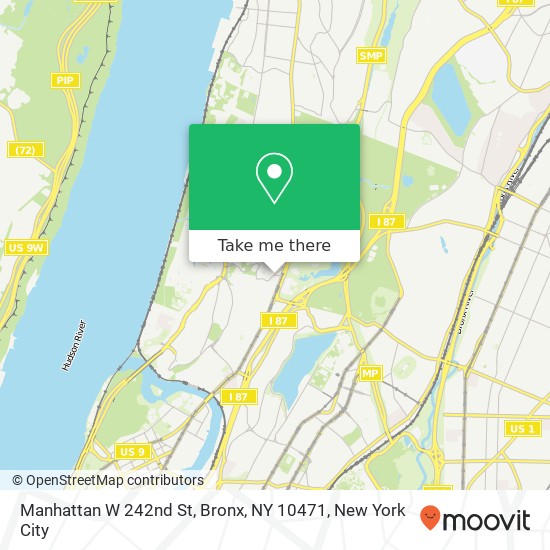Manhattan W 242nd St, Bronx, NY 10471 map
