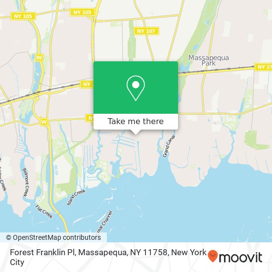 Mapa de Forest Franklin Pl, Massapequa, NY 11758