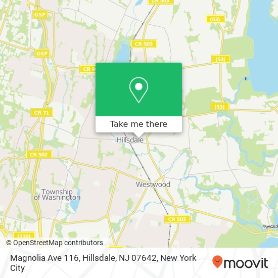 Magnolia Ave 116, Hillsdale, NJ 07642 map