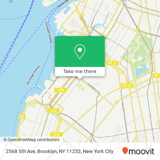 Mapa de 2568 5th Ave, Brooklyn, NY 11232