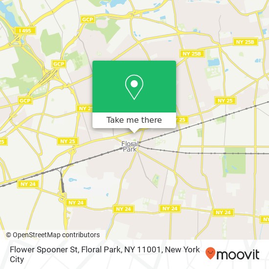 Mapa de Flower Spooner St, Floral Park, NY 11001
