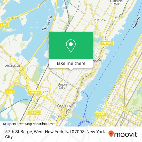 57th St Berge, West New York, NJ 07093 map