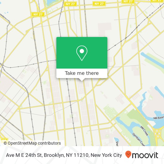 Mapa de Ave M E 24th St, Brooklyn, NY 11210