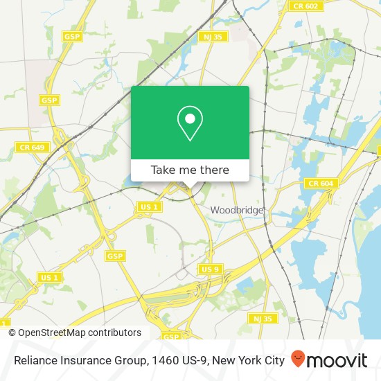 Mapa de Reliance Insurance Group, 1460 US-9