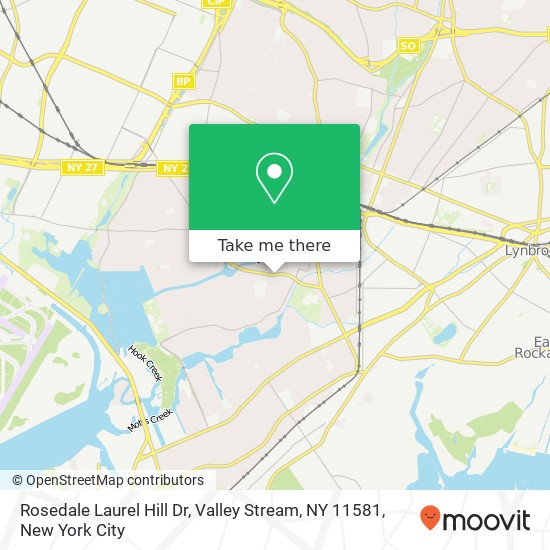 Mapa de Rosedale Laurel Hill Dr, Valley Stream, NY 11581