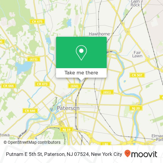 Putnam E 5th St, Paterson, NJ 07524 map