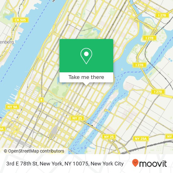 Mapa de 3rd E 78th St, New York, NY 10075