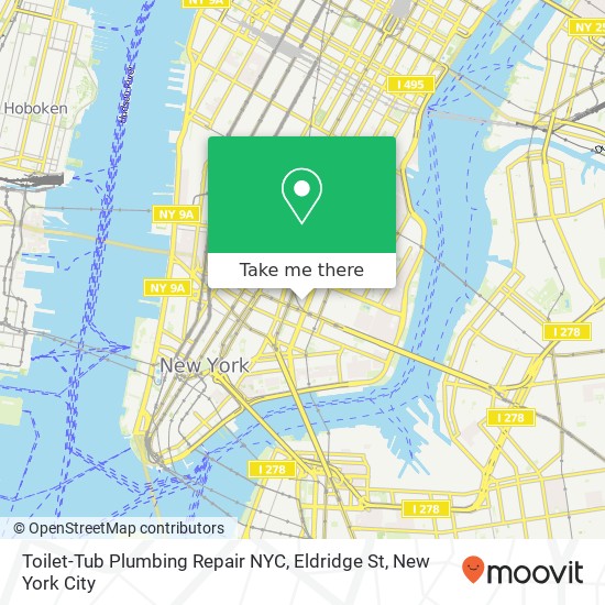 Mapa de Toilet-Tub Plumbing Repair NYC, Eldridge St