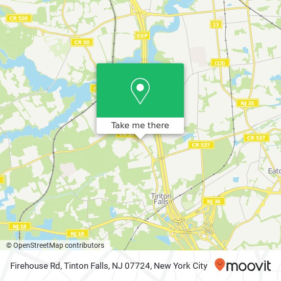 Mapa de Firehouse Rd, Tinton Falls, NJ 07724