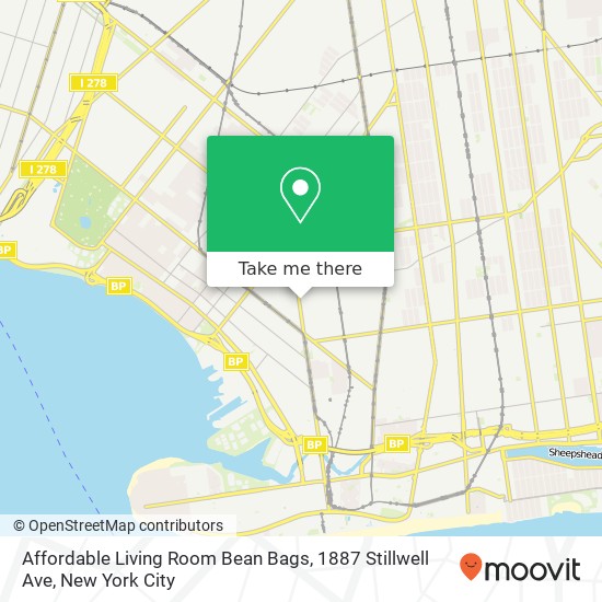 Affordable Living Room Bean Bags, 1887 Stillwell Ave map