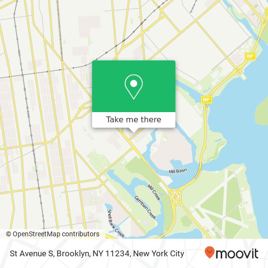 Mapa de St Avenue S, Brooklyn, NY 11234