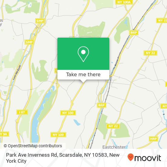 Mapa de Park Ave Inverness Rd, Scarsdale, NY 10583