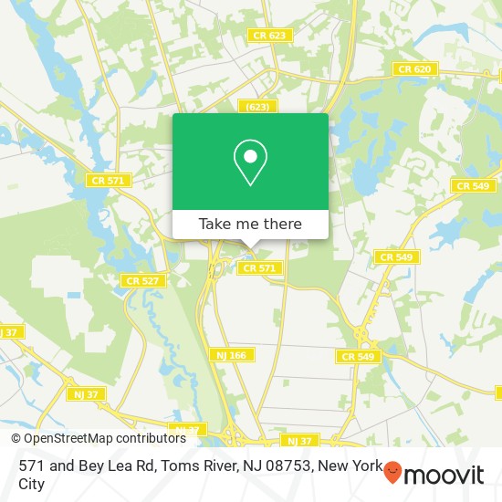 571 and Bey Lea Rd, Toms River, NJ 08753 map