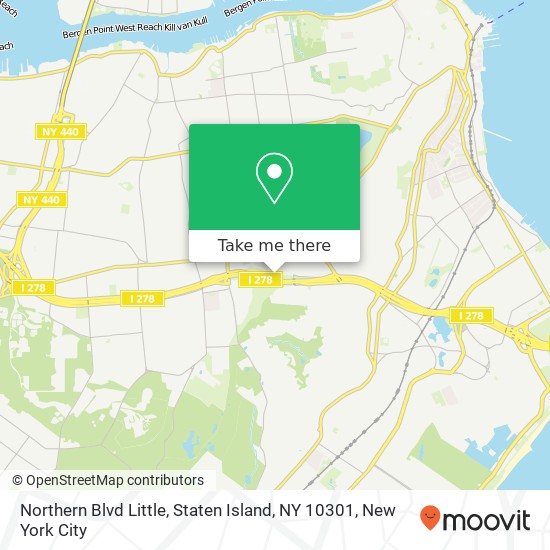 Mapa de Northern Blvd Little, Staten Island, NY 10301