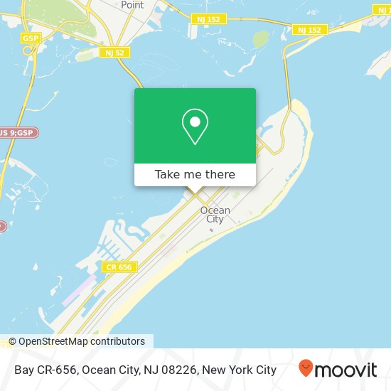 Mapa de Bay CR-656, Ocean City, NJ 08226