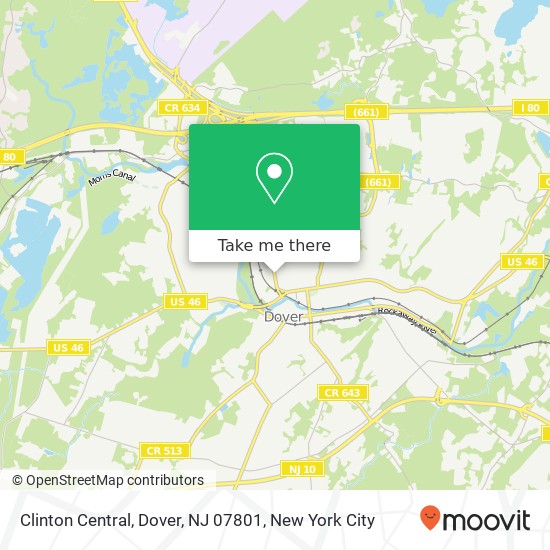 Mapa de Clinton Central, Dover, NJ 07801
