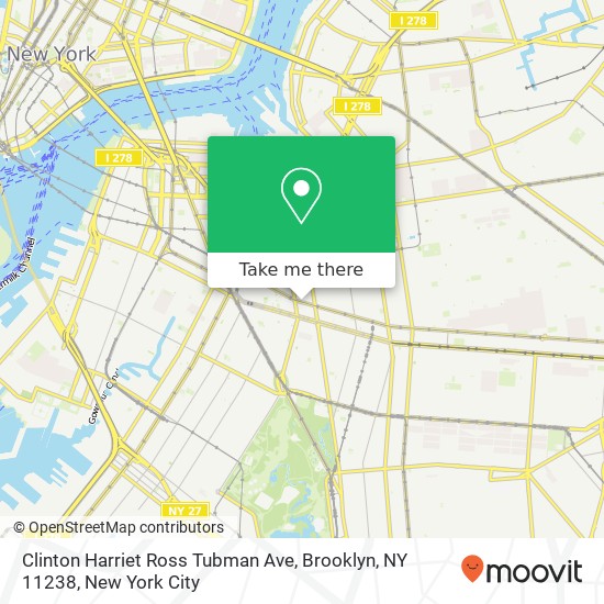 Mapa de Clinton Harriet Ross Tubman Ave, Brooklyn, NY 11238