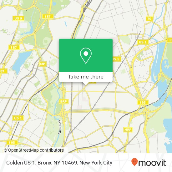 Mapa de Colden US-1, Bronx, NY 10469