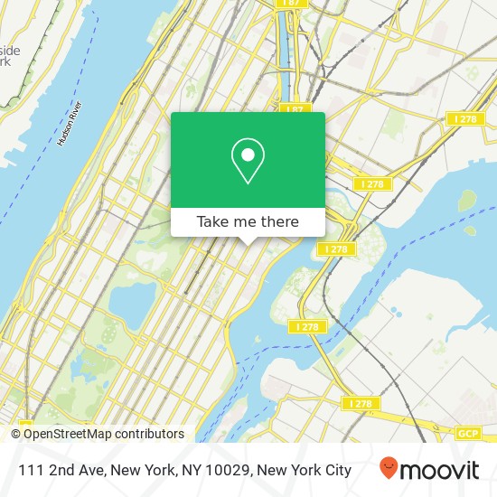 111 2nd Ave, New York, NY 10029 map