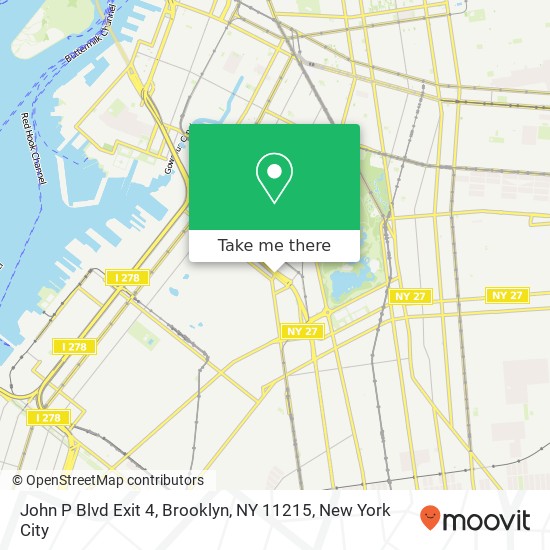 Mapa de John P Blvd Exit 4, Brooklyn, NY 11215